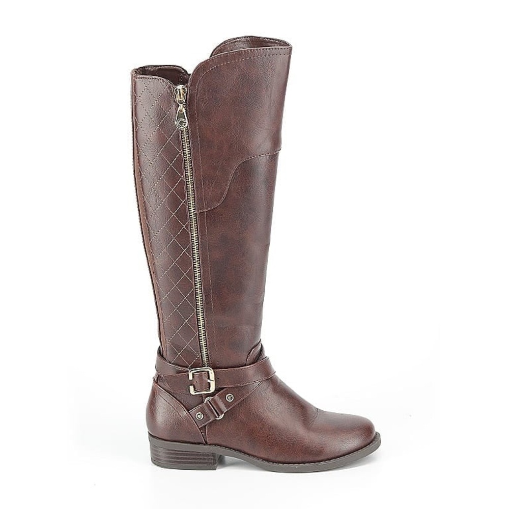 Guess Brown Winter Rain Boots with Quilted Detailing